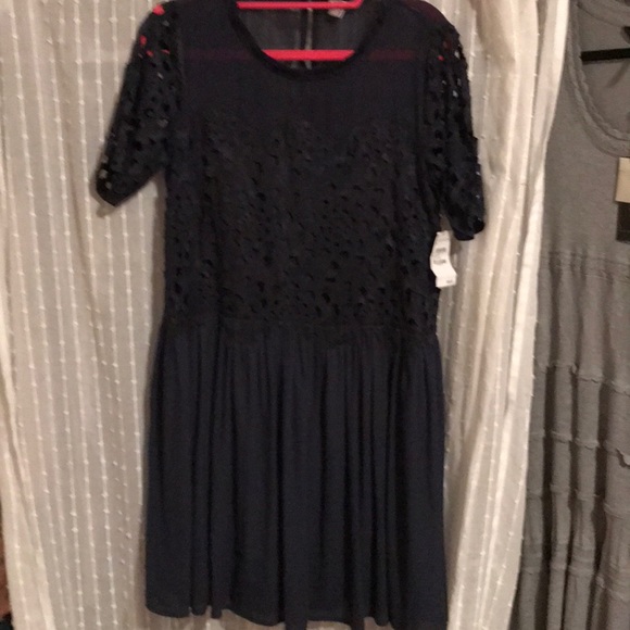 Chelsea 28 navy blue chiffon dress - Picture 2 of 4